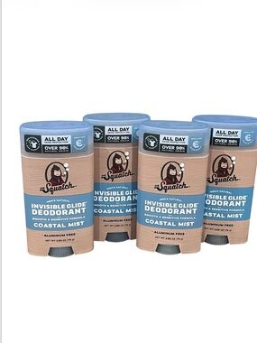 4x Coastal Mist Invisible Glide Deodorant Stick - Blue